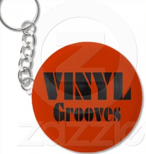 Vinyl Grooves Orange Keychain